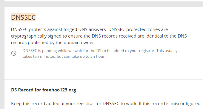 CloudFlare启用DNSSEC